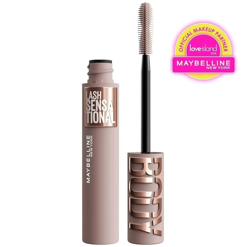 Maybelline Lash Sensational Body Washable Mascara 24HR Blackest Black 0.24 Count